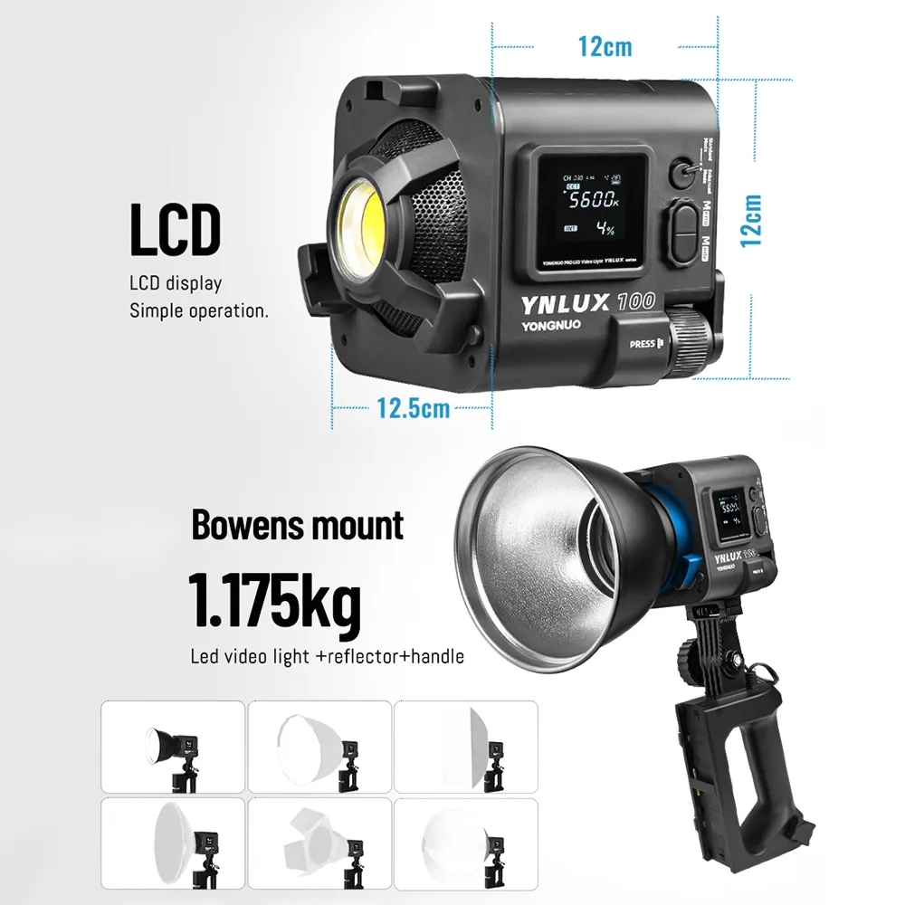 YONGNUO YNLUX100 100W 3200K-56 - Photography Video recensione e prezzo