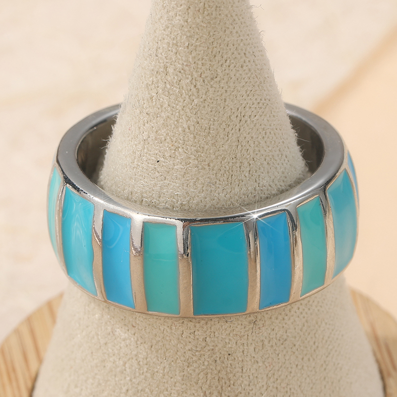 Anello Blu Dipinto a Mano in S - Photography Geometry recensione e prezzo