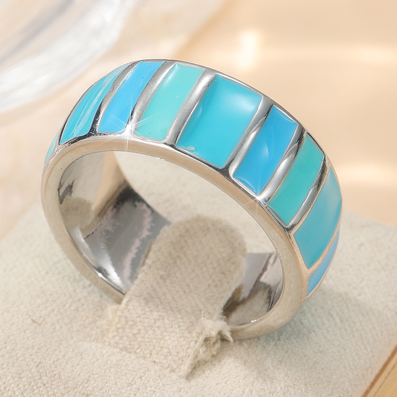 Anello Blu Dipinto a Mano in S - Photography Geometry recensione e prezzo