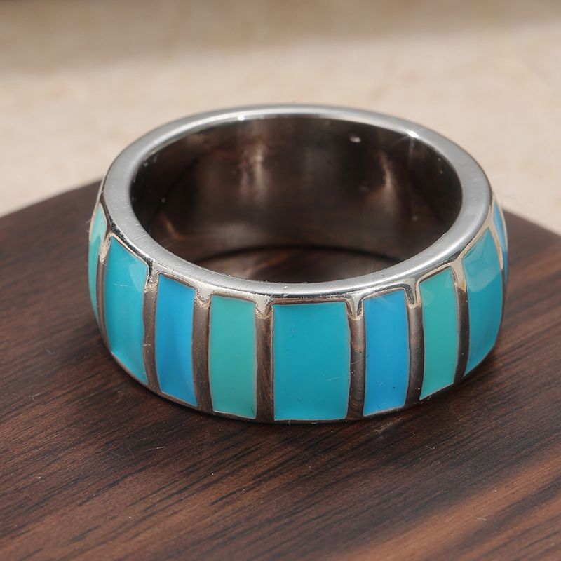 Anello Blu Dipinto a Mano in S - Photography Geometry recensione e prezzo